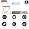 Flash Furniture Hercules Series Plastic Folding Chair Brown - 4 LB Weight Capacity Comfortable Event Chair-Lightweight Folding Chair, PK4 4-LE-L-3-BROWN-GG - alternate 4